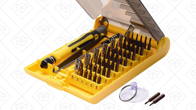 JACKYLED 45 Piece Mini Screwdriver | $7 | Amazon | Promo code 84AE5BMG